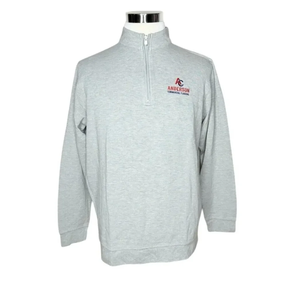 Peter Millar Pullover Mens XL Gray Perth Performance 1/4 Zip Crown Sport Golf